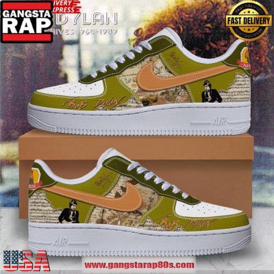 Bob Dylan Old Music Limited Edition Air Force 1 Running Sneakers Shoes