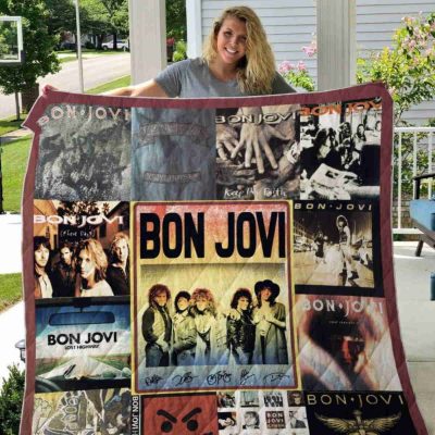 Bon Jovi Quilt Blanket V3