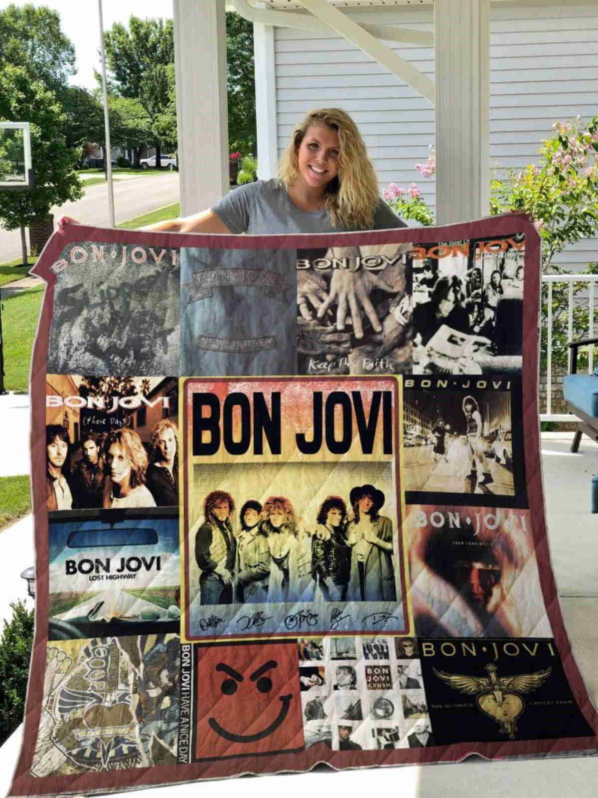 Bon Jovi Quilt Blanket V3 Bon Jovi Quilt Blanket V3
