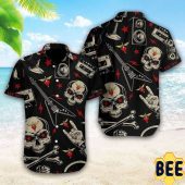 Bon Jovi Skull Hawaiian Shirt