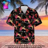 Bon Jovi Floral Pattern Hawaiian Shirt