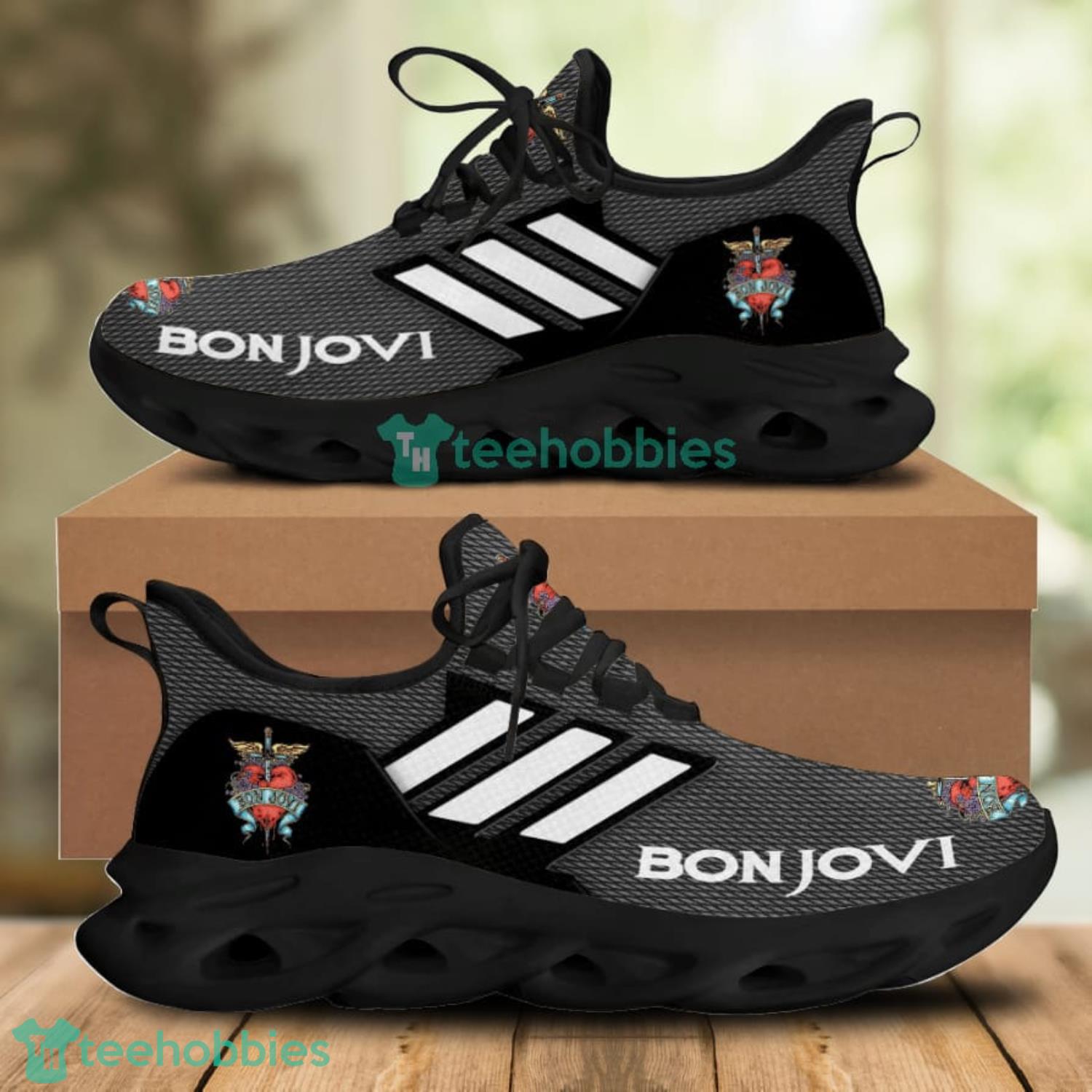 Bon Jovi White Striped Grey Max Soul Shoes Bon Jovi White Striped Grey Max Soul Shoes