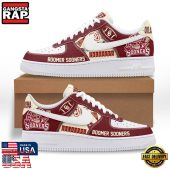 NCAA Boomer Sooner Oklahoma Logo Air Force 1 Shoes Running Sneakers