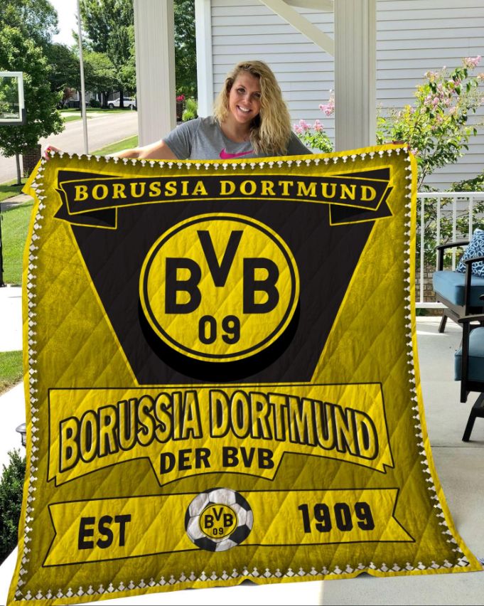 Borussia Dortmund DER BVB Est 1909 Quilt Blanket Borussia Dortmund DER BVB Est 1909 Quilt Blanket
