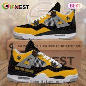 Boston Bruins Custom Air Jordan 4 Sneaker Cutting Dash - demo10