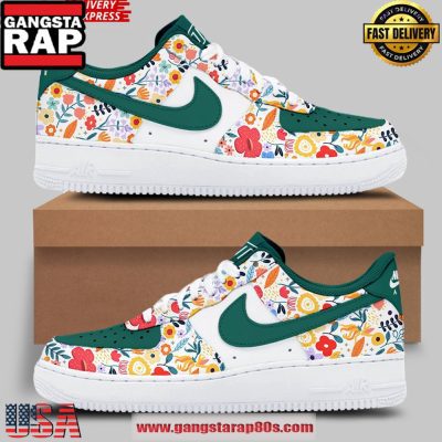 Boston Celtics Garden Flower Air Force 1 Running Sneakers Shoes