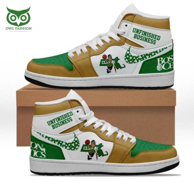 Boston Celtics NBA Brown Green White Air Jordan High Top