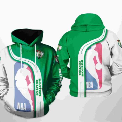 NBA Boston Celtics Green White Highway Team Pullover Hoodie NBA Boston Celtics Green White Highway Team Pullover Hoodie