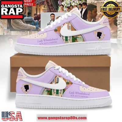 Bridgerton Lady Whistledown Society Papers Air Force 1 Sneakers Shoes