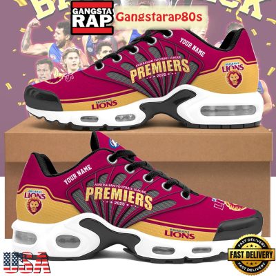 Brisbane Lions Back 2 Back Premiers 2025 Custom Air Max Plus Shoes Running Sneakers