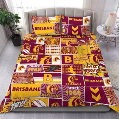 Brisbane Broncos Bedding Set - Team Of Us Die Hard Fan Supporters Comic Style