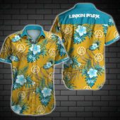 Linkin Park Floral Blue Yellow Hawaiian Shirt