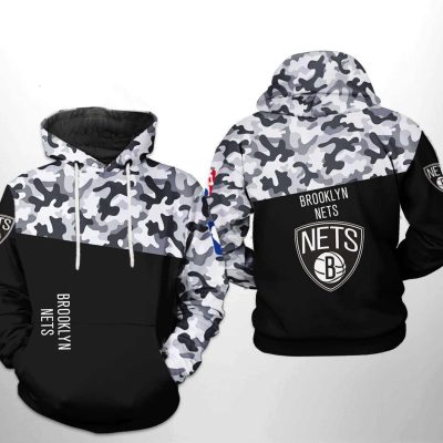 NBA Brooklyn Nets Black Camo Pullover Hoodie NBA Brooklyn Nets Black Camo Pullover Hoodie