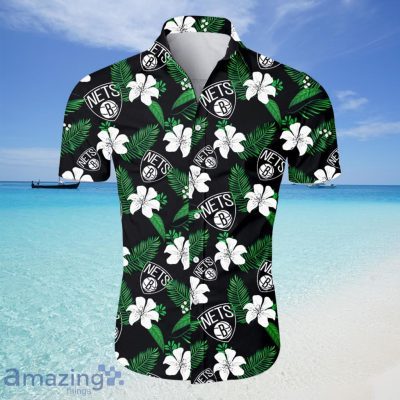 NBA Brooklyn Nets Tropical Flowers Hawaiian Shirt V2