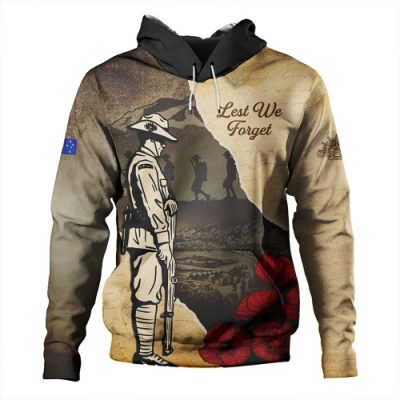 Australia Hoodie Anzac Day Lest We Forget Letters From The Battlefield