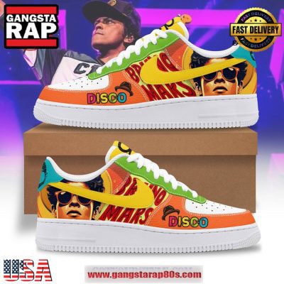 Bruno Mars Disco Limited Edition Air Force 1 Running Sneakers Shoes