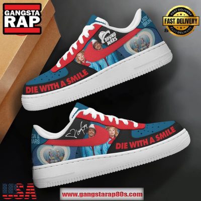 Bruno Mars x Lady Gaga Die With A Smile Air Force 1 Running Sneakers Shoes
