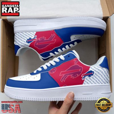 NFL Buffalo Bills Basic Pattern Football New Design Air Force 1 Running Sneakers Shoes