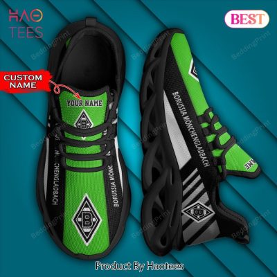 Borussia M?nchengladbach Custom Name Black Green Max Soul Shoes