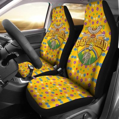 Grateful Dead Yellow Car Seat Covers V1