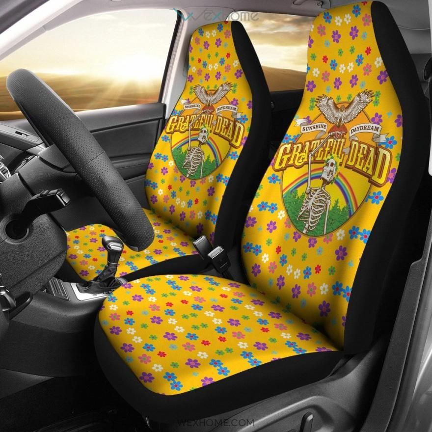 Grateful Dead Yellow Car Seat Covers V1 Grateful Dead Yellow Car Seat Covers V1