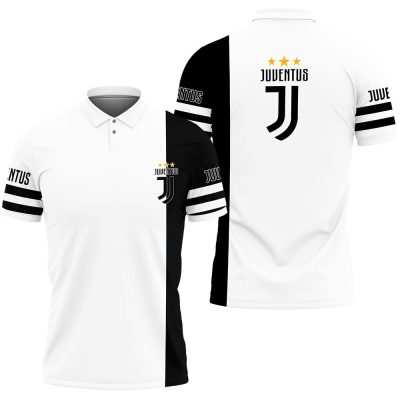Juventus FC New White Black Polo Shirt