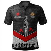 Australia Polo Shirt Camouflage Lest We Forget