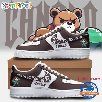 Canelo Alvarez Shoes, Canelo Bear Air Force 1 Sneaker Shoes