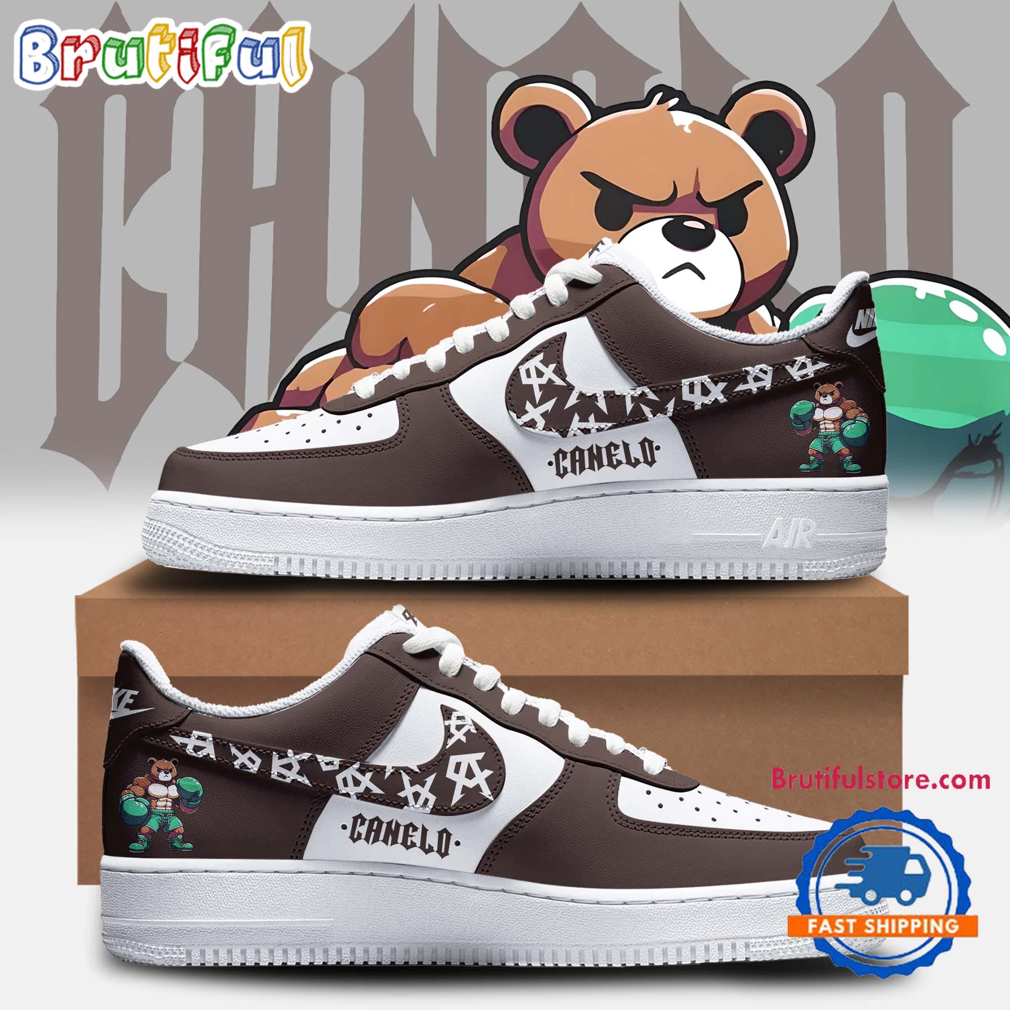 Canelo Alvarez Shoes, Canelo Bear Air Force 1 Sneaker Shoes Canelo Alvarez Shoes, Canelo Bear Air Force 1 Sneaker Shoes