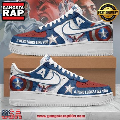 Captain America A Hero Looks Like You Air Force 1 Running Sneakers Shoes