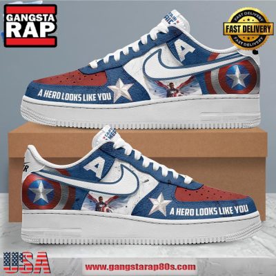 Captain America A Hero Looks Like You Air Force 1 Running Sneakers Shoes