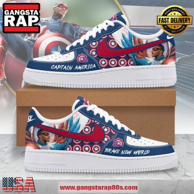 Captain America Brave New World Air Force 1 Sneaker Running Sneakers Shoes