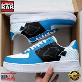 NFL Carolina Panthers Basic Pattern Football New Design Air Force 1 Running Sneakers Shoes