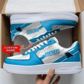 NFL Custom Name Carolina Panthers Super Bowl Air Force 1 Shoes Sneakers