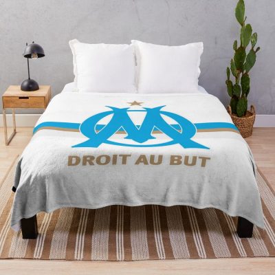 Olympique de Marseille White Fleece Blanket