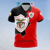 CD Santa Clara Red Black Polo Shirt