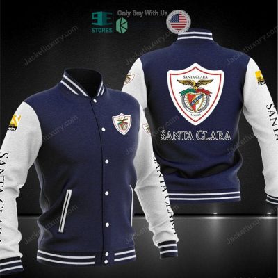 CD Santa Clara Dark Blue White Baseball Jacket
