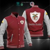 CD Santa Clara Maroon White Baseball Jacket