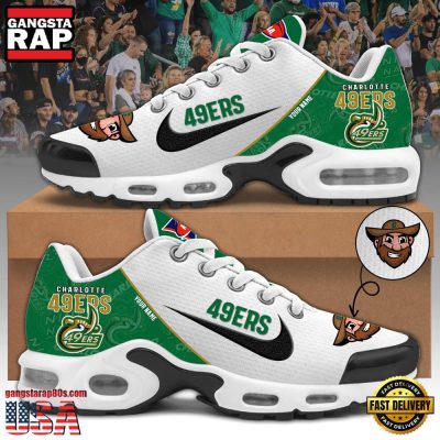 NCAA Custom Name Charlotte 49Ers Football Mascot Symbol Air Max Plus Shoes Running Sneakers