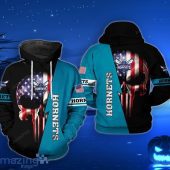 NBA Charlotte Hornets US Punisher Skull Flag Pullover Hoodie