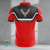 Chevrolet Corvette Custom Name New Design Zipper Polo Shirt Back.jpeg - demo10