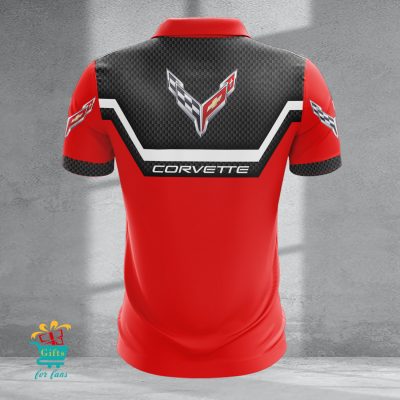 Chevrolet Corvette Custom Name New Design Zipper Polo Shirt