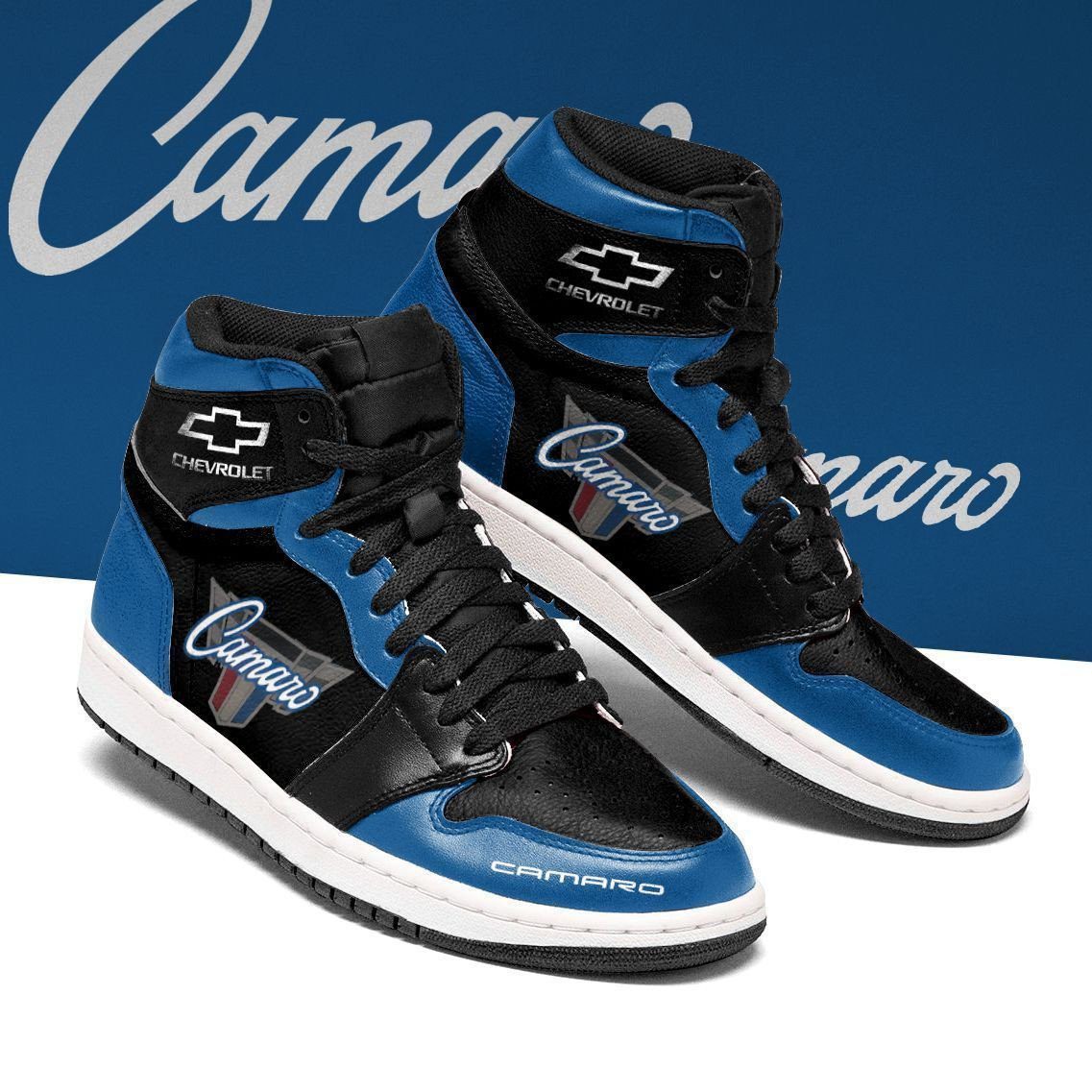 Chevrolet Camaro Blue Air Jordan 1 High Sneakers