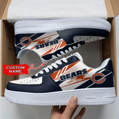 NFL Custom Name Chicago Bears Super Bowl Air Force 1 Shoes Sneakers
