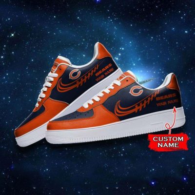 NFL Custom Name Chicago Bears Super Bowl Air Force 1 Sneaker Shoes