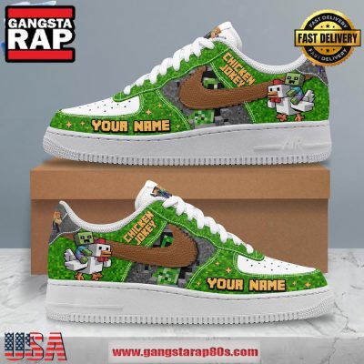 Chicken Jockey Minecraft Limited Edition Air Force 1 Running Sneakers Shoes