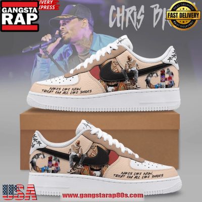 Chris Brown Nike Like New Limited Edition Air Force 1 Sneakers Shoes