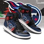 NFL Tennessee Titans Christmas Air Jordan 1 High Sneakers