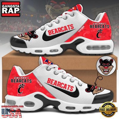 NCAA Custom Name Cincinnati Bearcats Football Mascot Symbol Air Max Plus Shoes Running Sneakers