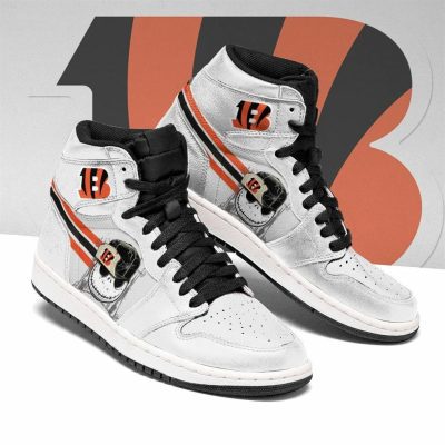 NFL Cincinnati Bengals Jack Skellington Air Jordan 1 High Sneakers NFL Cincinnati Bengals Jack Skellington Air Jordan 1 High Sneakers